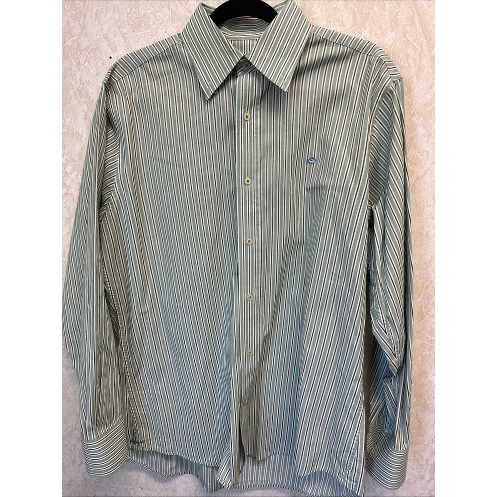 Pastel Green Southern Tide Long Sleeve Button Down Striped Shirt Men's M